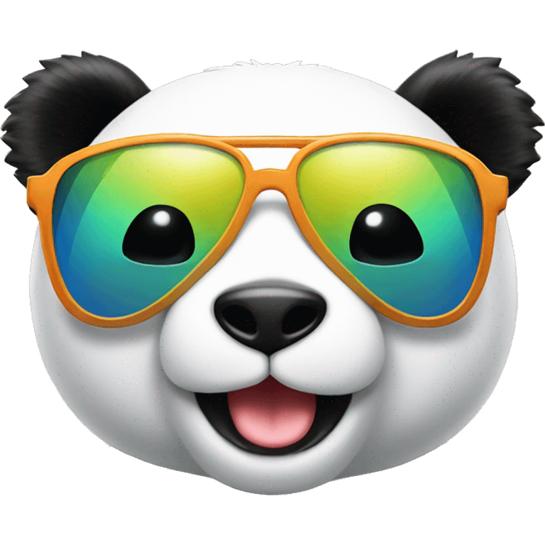 sunbathing panda with sunglasses emoji