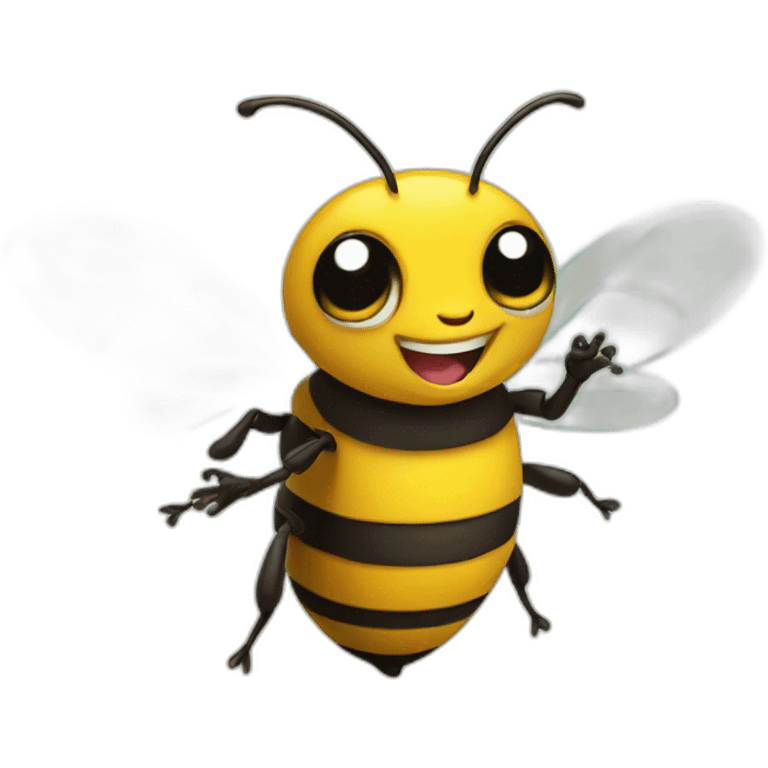 Happy bee emoji