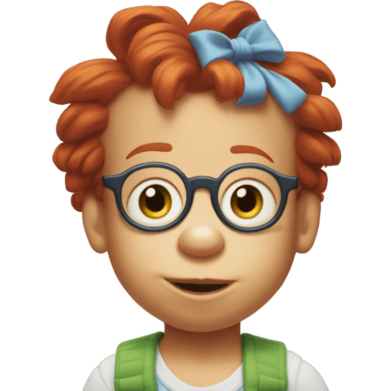 rugrats Redhead baby with glasses emoji