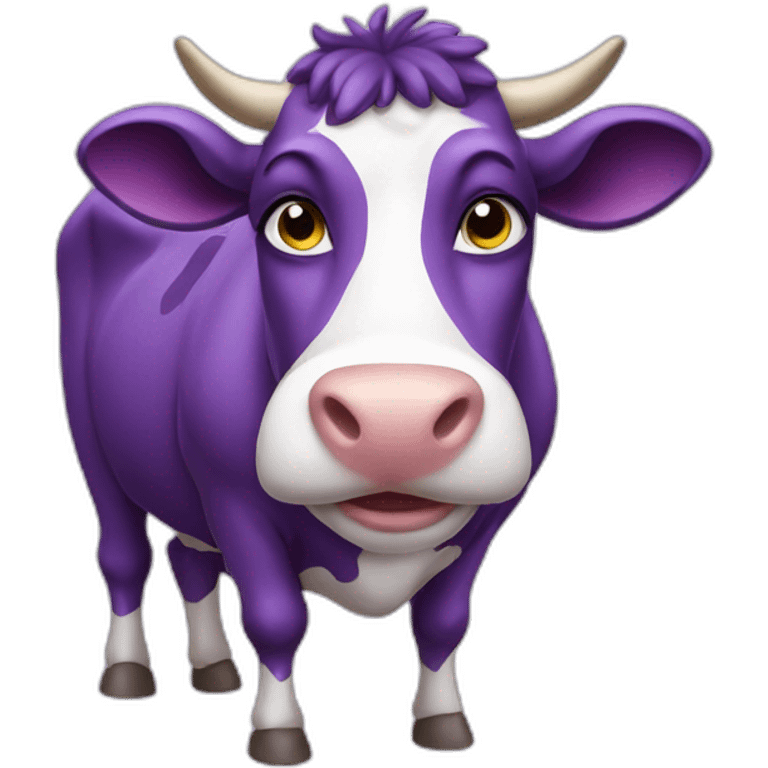 Purple cow emoji