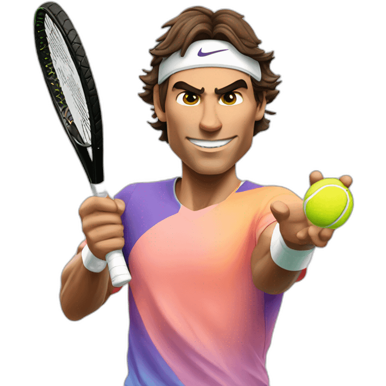 Rafael nadal jouant au tennis emoji