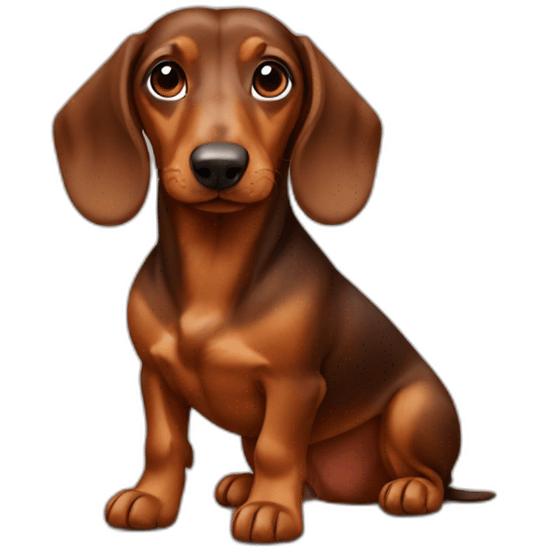 two brown daschund emoji