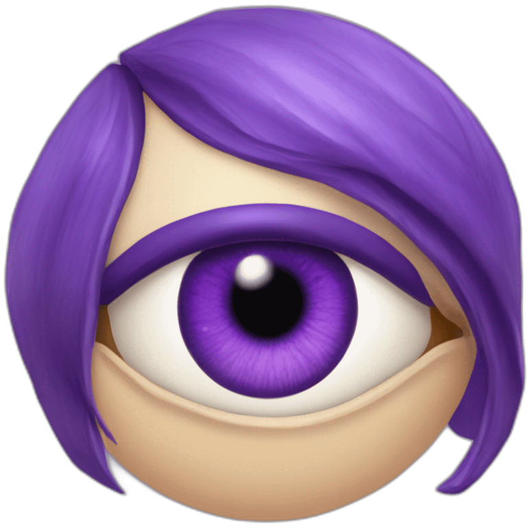 majestic godly violet iris eyeball serious intense symmetrical knowledgable emoji