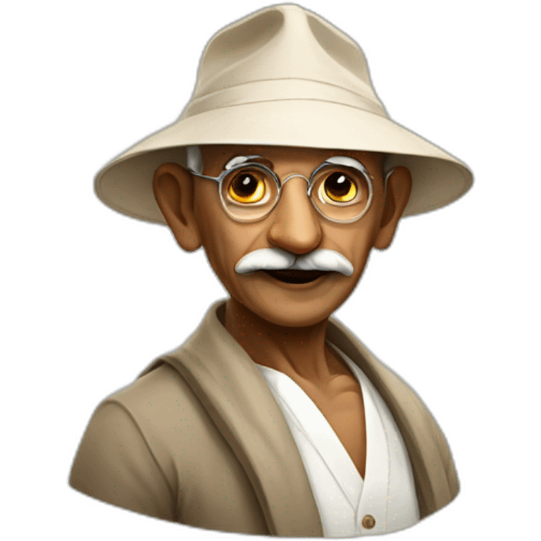 Gandhiji with hat emoji