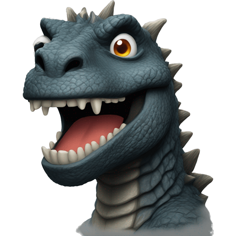 Godzilla smiling emoji