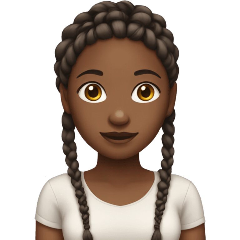 black girl with braids emoji