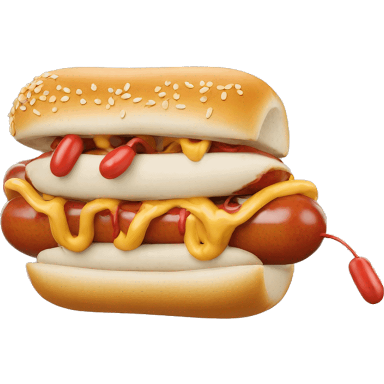 3d hotdog emoji