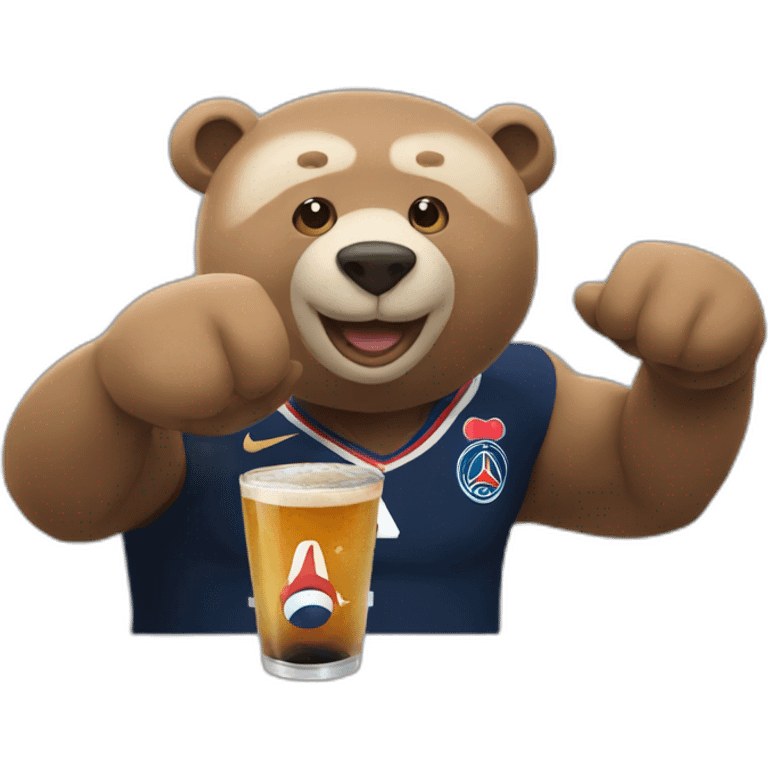 Mbappé who drink a bear emoji