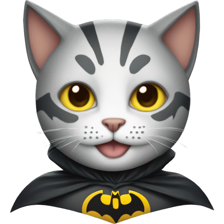 Cat wearing Batman costume  emoji