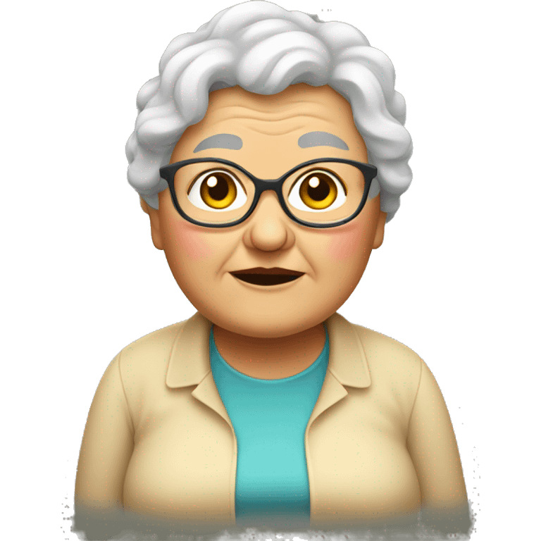 Fat grandma  emoji