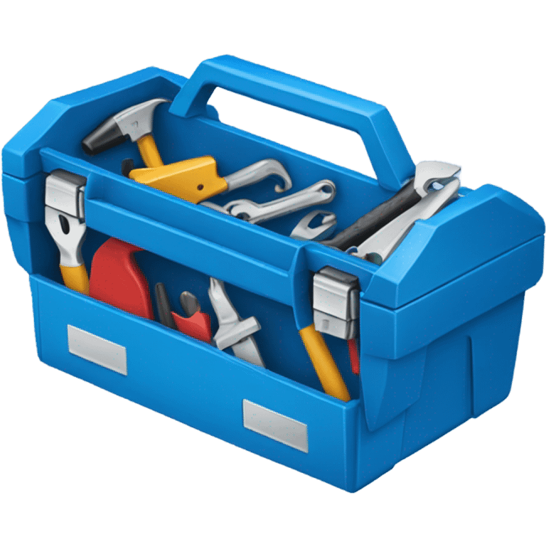 a blue toolbox  emoji