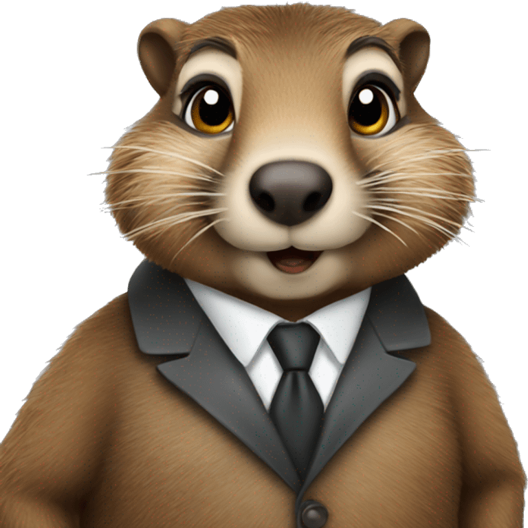 Groundhog who is a secretary emoji