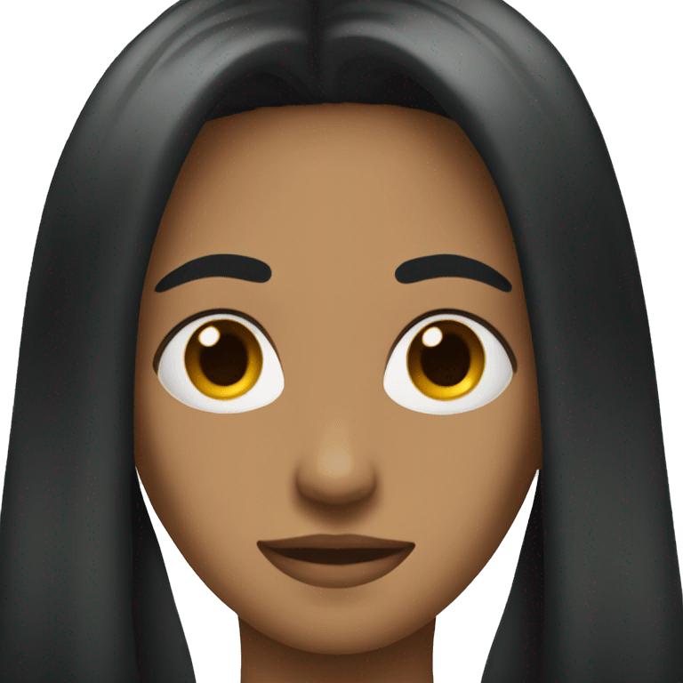 just long black hair emoji