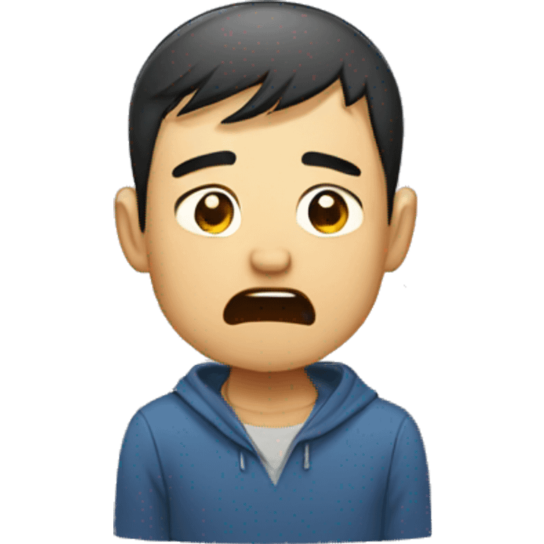 emotional crying asian male emoji