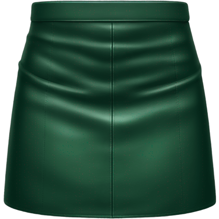 Dark Green leather mini skirt isolated emoji