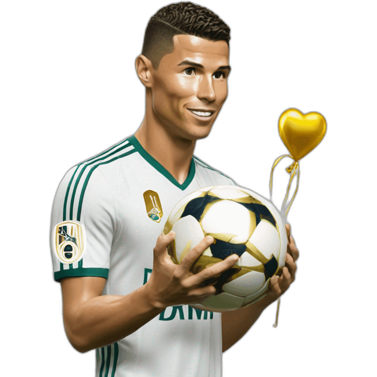 ronaldo with ballon d’or emoji