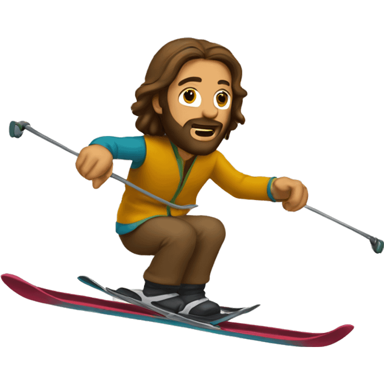 Jesus skiing  emoji