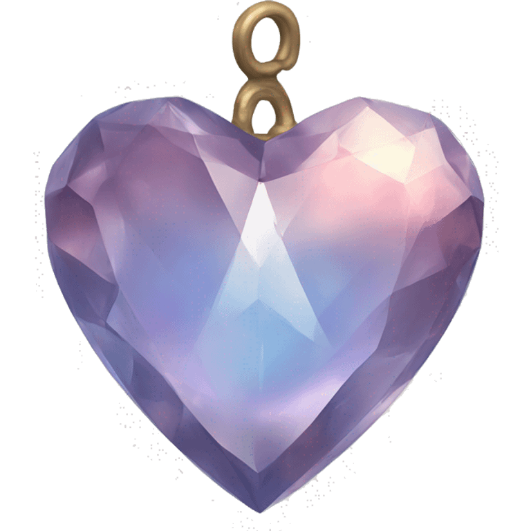 sky Heart bell shaped crystal emoji