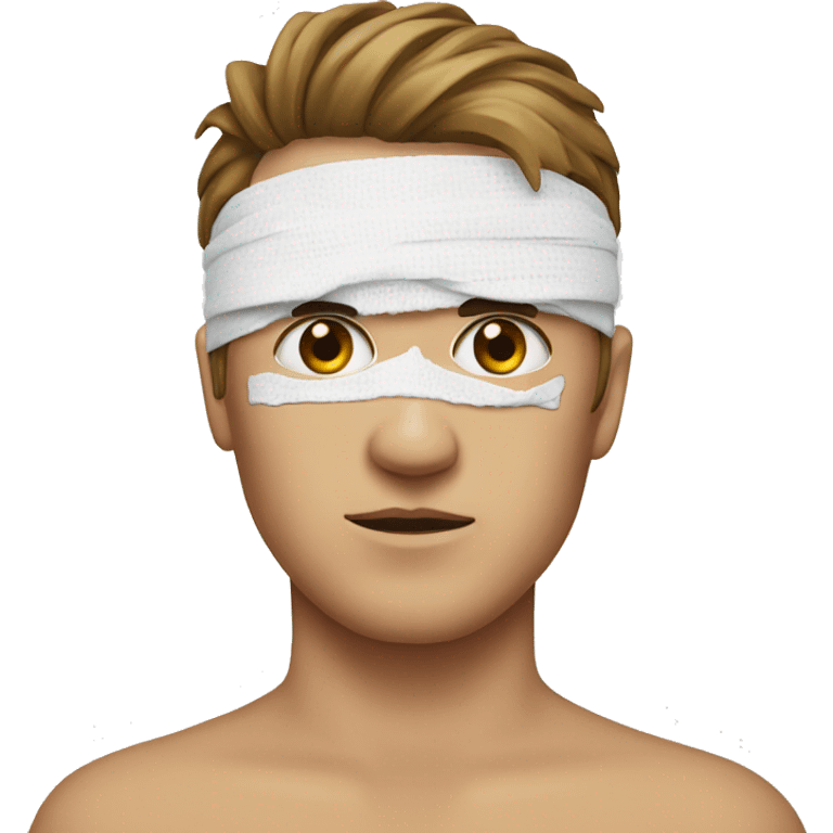 bandaged eye on face emoji