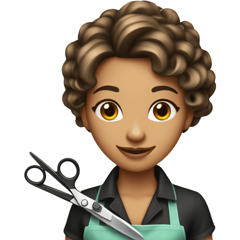 pretty hairdresser woman  emoji