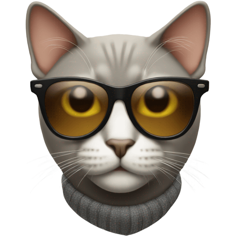 Cat with sunglasses emoji