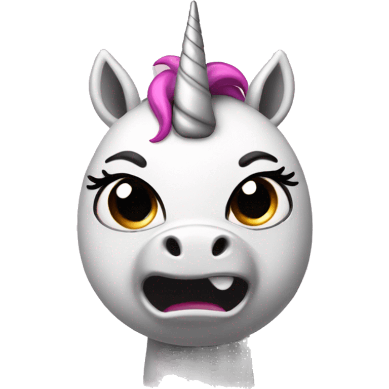 angry unicorn wearing a bikini  emoji