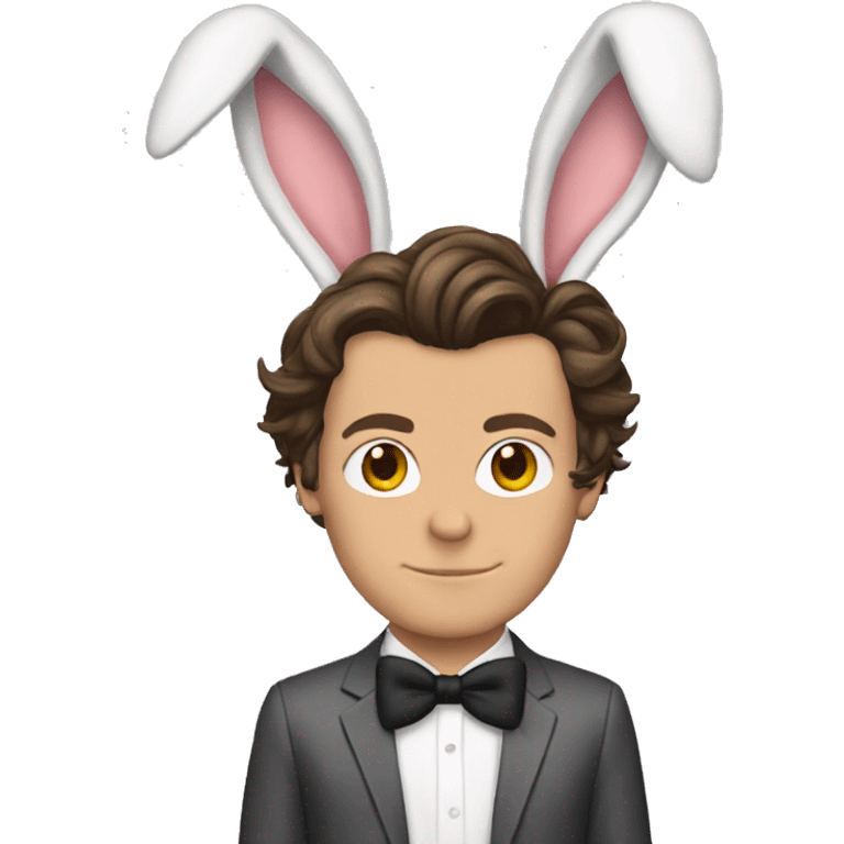 Harry styles wearing bunny ears emoji