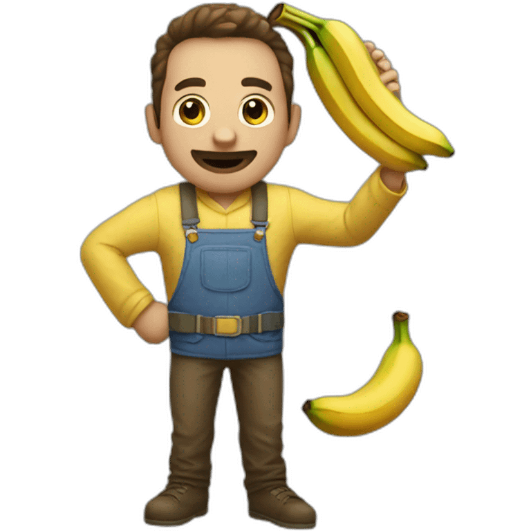 super weird person holding banan emoji