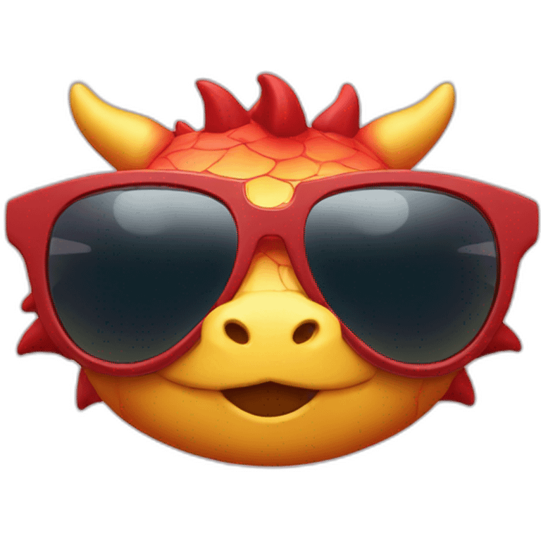 Cute dragon sunglasses emoji