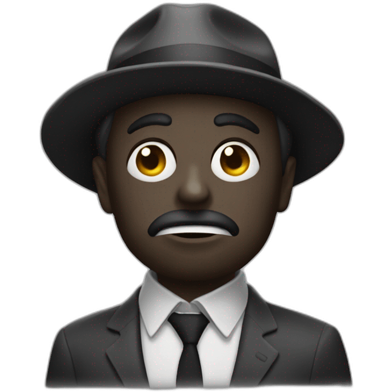 Noir qui mange une chims emoji