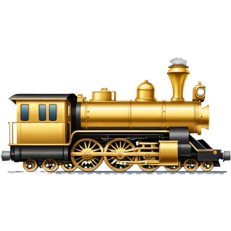 Golden locomotive emoji