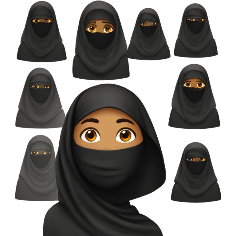 A Sri Lankan woman wearing a black niqab emoji