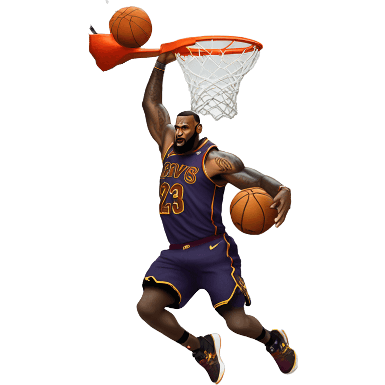 LeBron James dunking  emoji