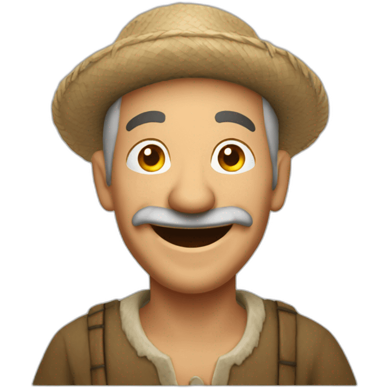 Romanian peasant villager laughing  emoji