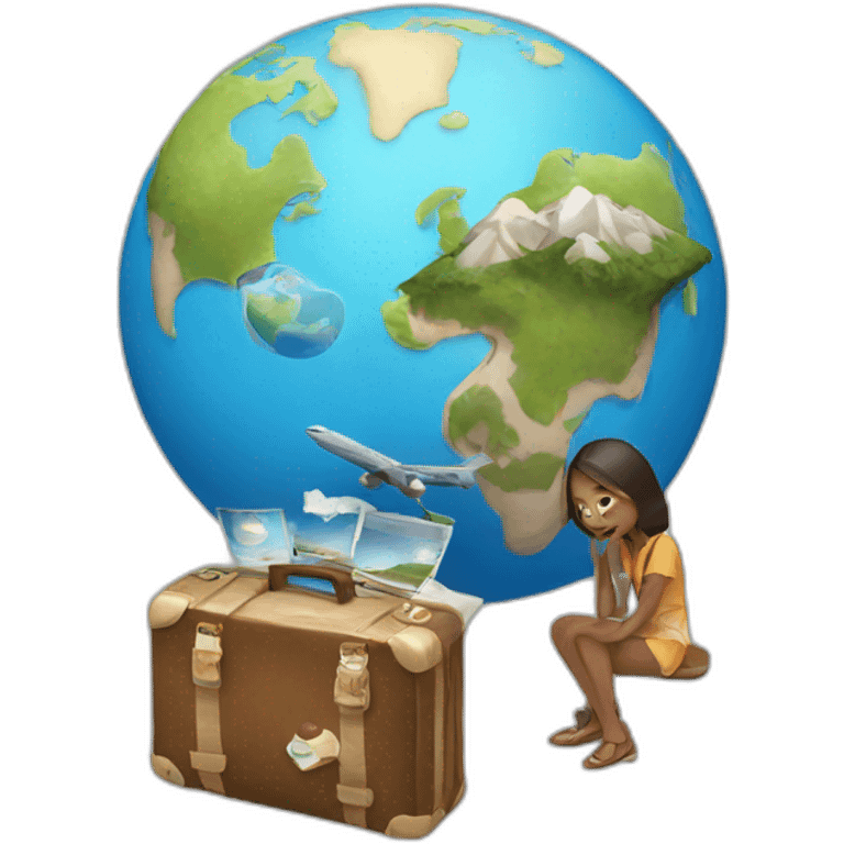 traveling the globe emoji