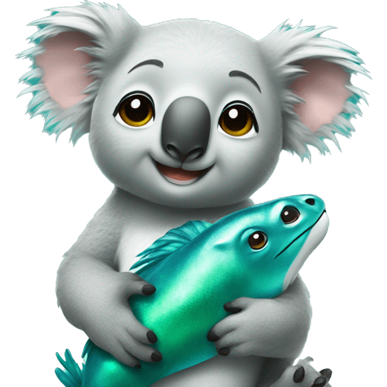 koala with mermaid emoji