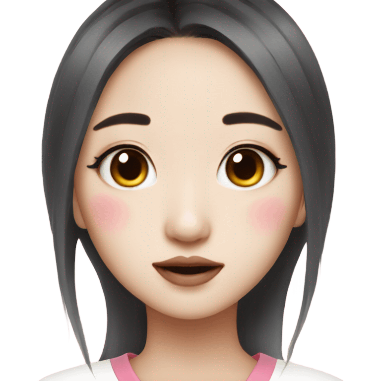 korean girl emoji with douyin makeup  emoji