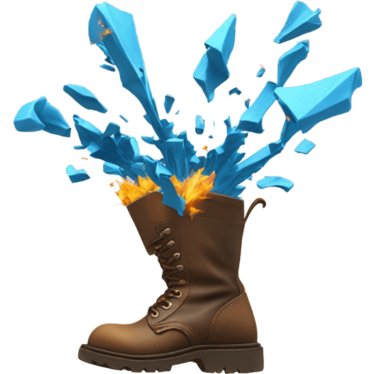 Exploding boots emoji