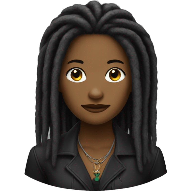 Femme Dreadlocks noir et détachées  emoji