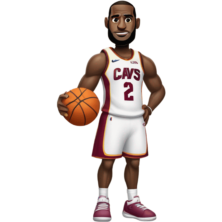 LeBron James playing basketball emoji