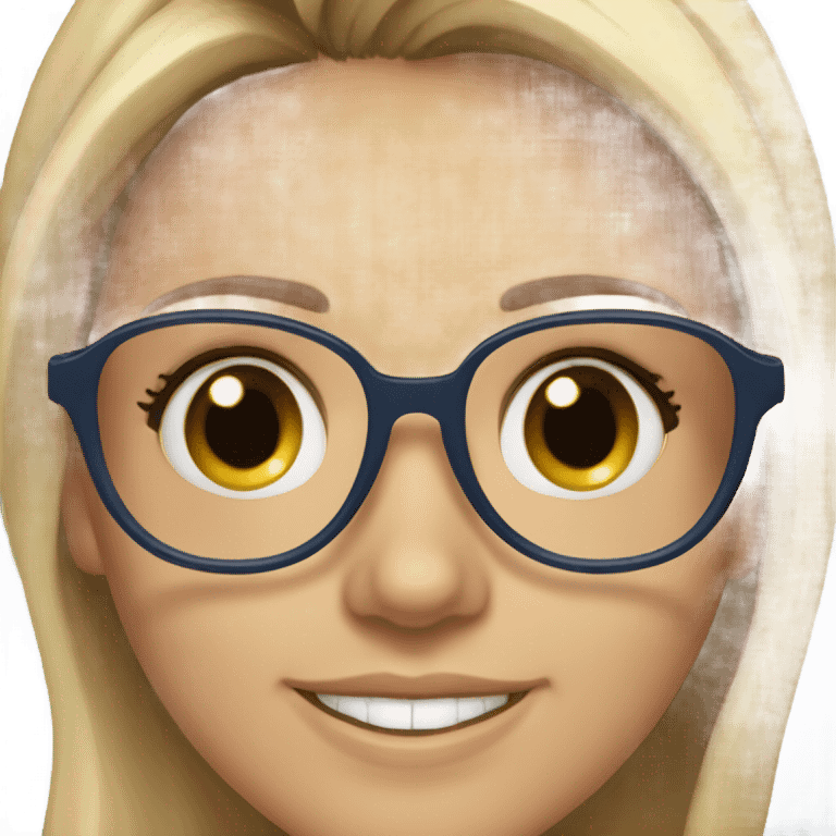 Caucasian Jessica alba with glasses and blue eyes  emoji