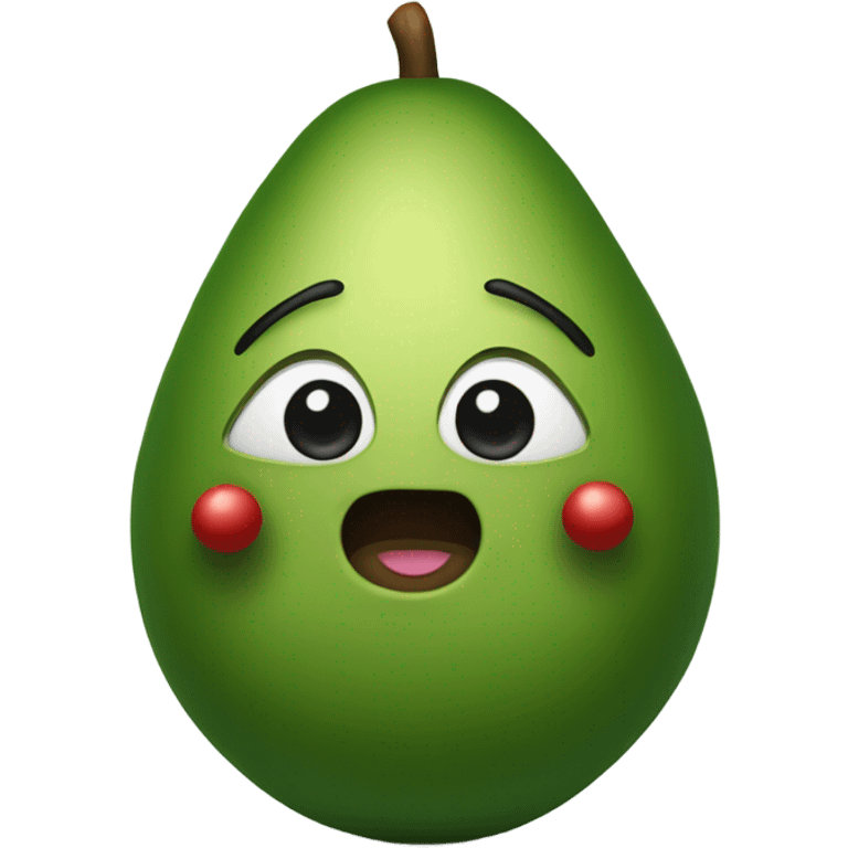 Avocado with Christmas tree emoji