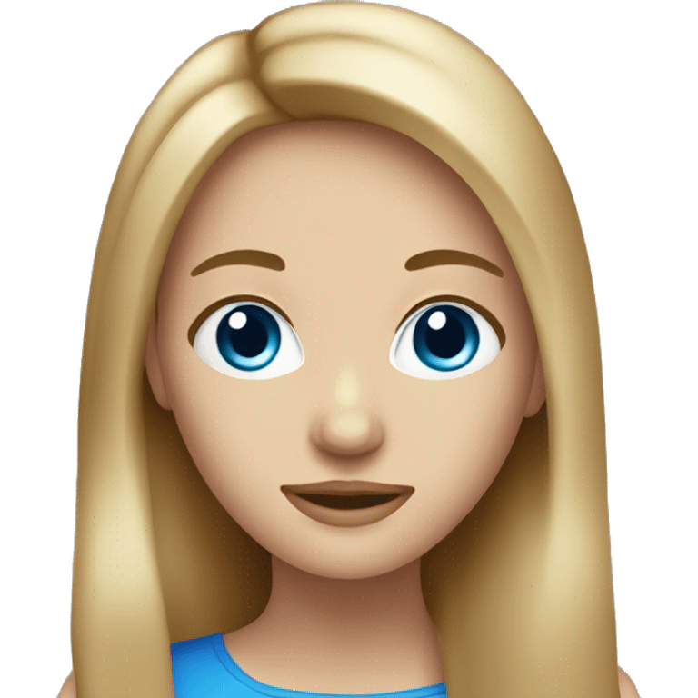 dark blonde with highlights with blue eyes girl holding cheese  emoji