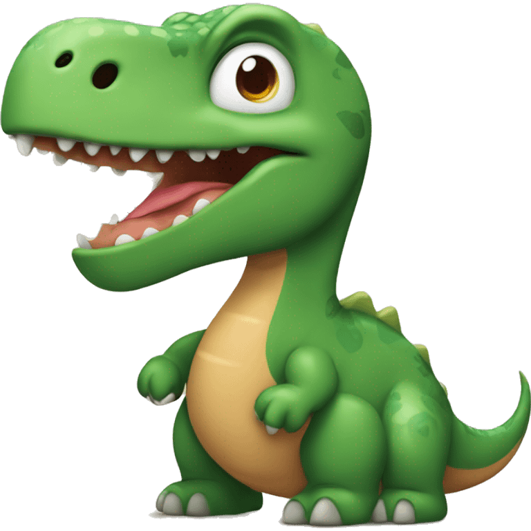 Dinosaurio con juguito emoji