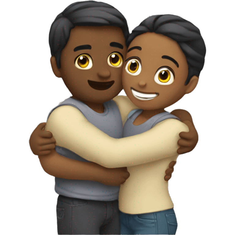 
lovers hugging emoji