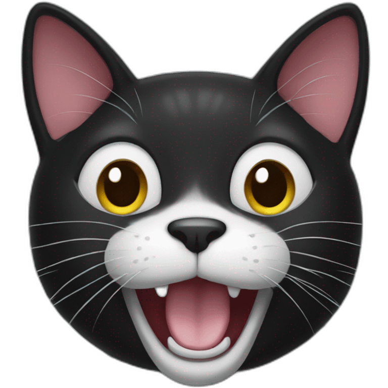 cheerful black cat emoji