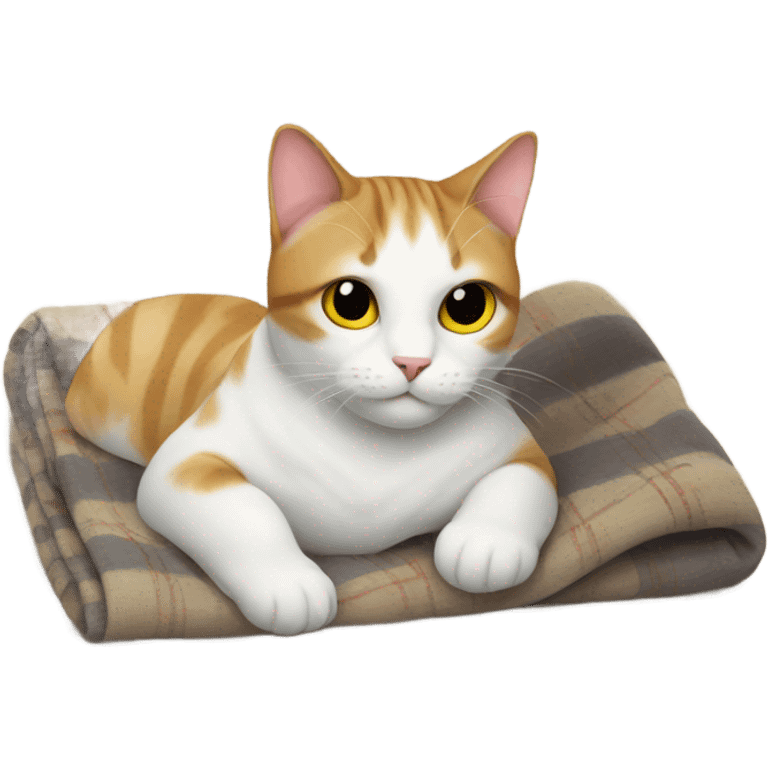 Cat on a blanket emoji