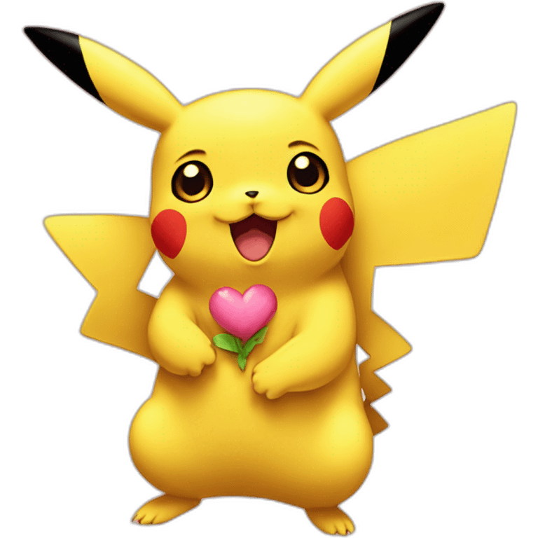 Pikachu love emoji