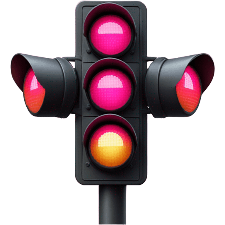 pink traffic light emoji