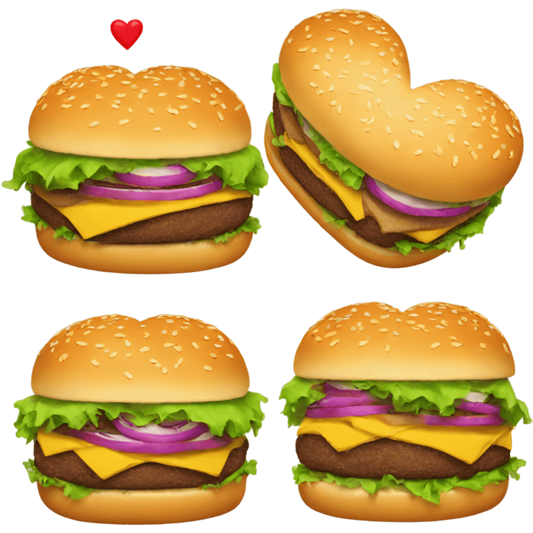 heart burger emoji